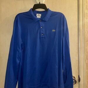 Lacoste Men's Long Sleeve Polo in Royal Blue